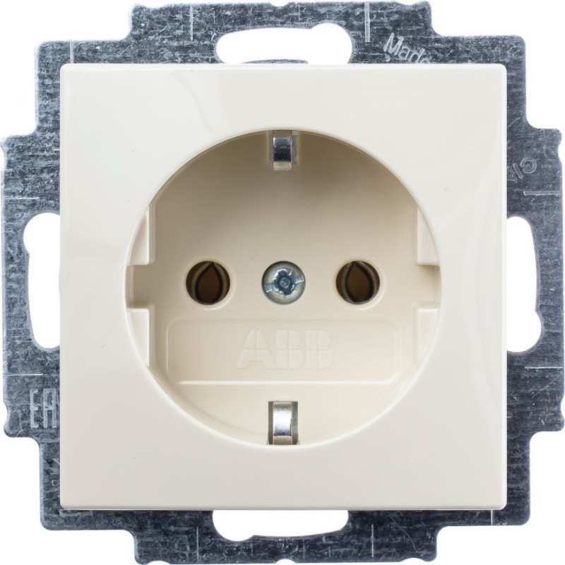 ABB Kontaktligzda 1-v z/a ar zemējumu 92 bēša Basic55