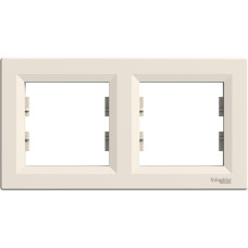 Schneider Electrics Rāmis 2-v horizontāls bēšs Asfora