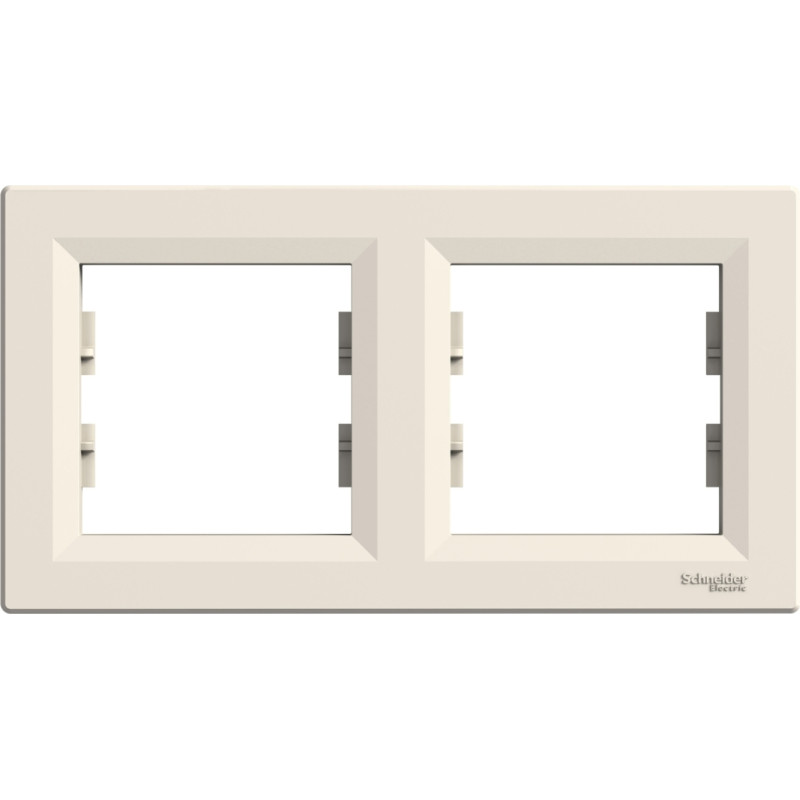 Schneider Electrics Rāmis 2-v horizontāls bēšs Asfora