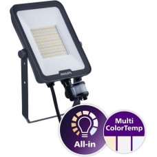Philips Ledinaire All-in floodlights. 10 W. 1100 lm. 1200 lm. 3000 K. 4000 K. 6500 K. CRI80. Sensor-based on/off. Symmetrical. MDU1. IP65 LED prožektors