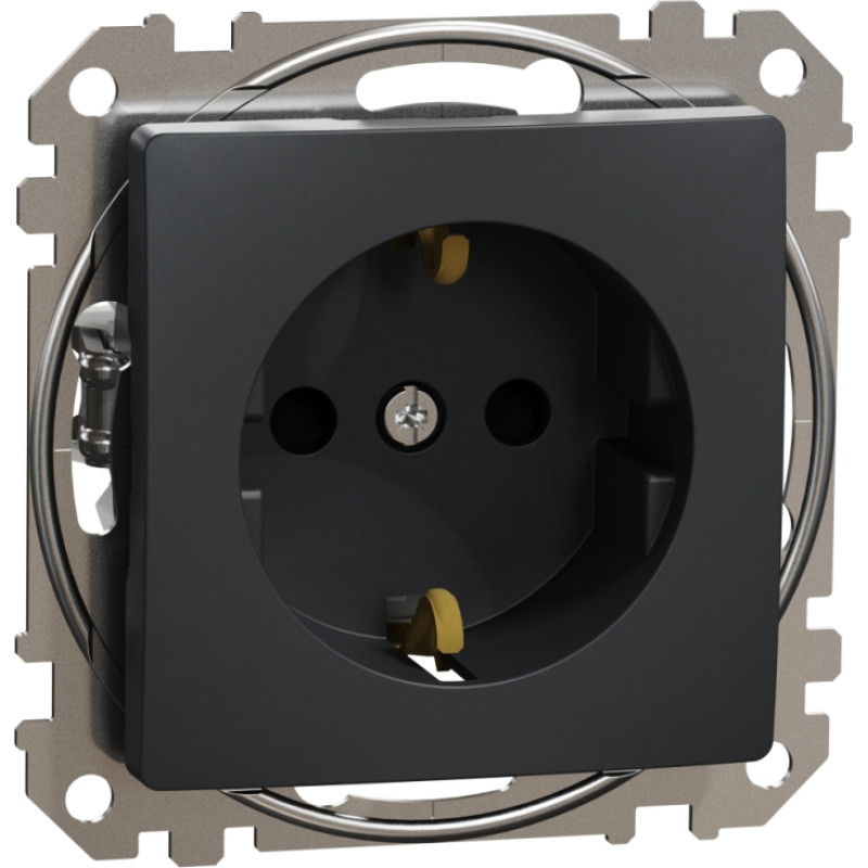 Schneider Electrics Kontaktligzda 1-v z/a (meh) ar zem. (atsp.ter.) antracīts SEDNA Design