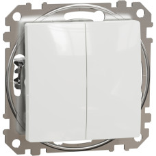 Schneider Electrics Divu taustiņu slēdzis (1+1) z/a (meh.) balts SEDNA Design