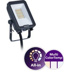 Philips Ledinaire All-in floodlights. 20 W. 2200 lm. 2400 lm. 3000 K. 4000 K. 6500 K. CRI80. Symmetrical. IP65 LED prožektors