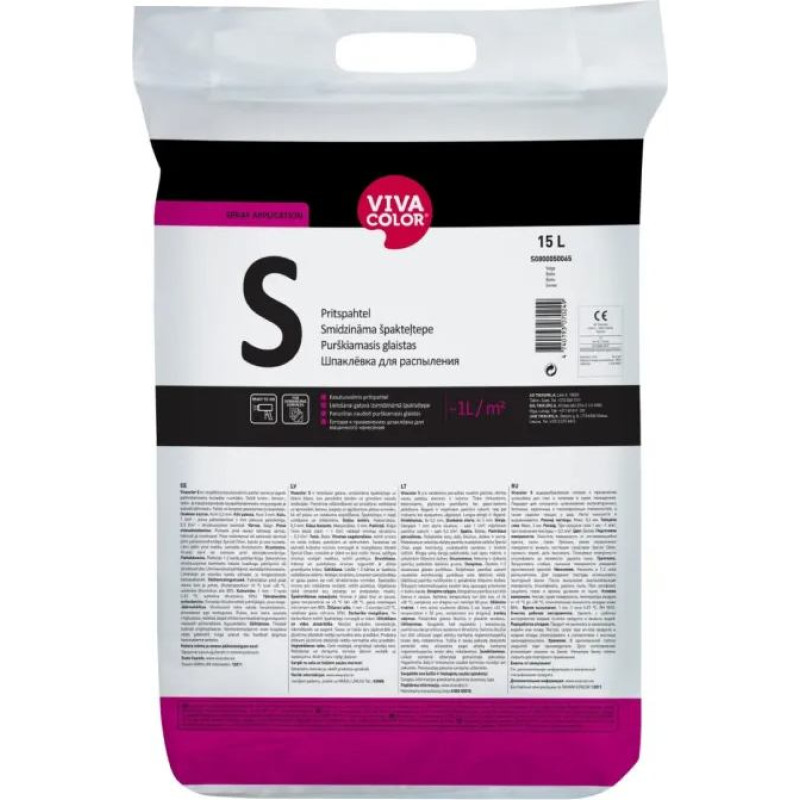 Vivacolor S smidzināma špaktele 15l
