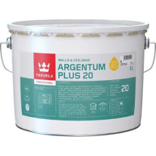 Tikkurila Argentum Plus 20 speciāla apdares krāsa sienām un griestiem iekštelpās, pusmatēta 9L