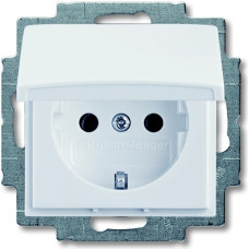 ABB Kontaktligzda 1-v z/a ar zem. ar vāku 94 balta Basic55