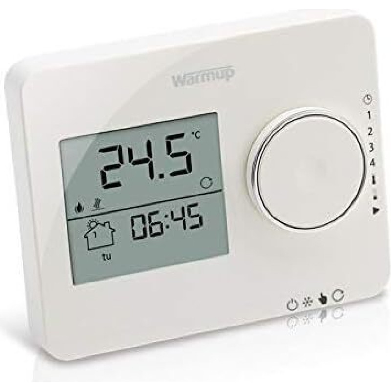 Warmup Tempo&trade; programmējams termostats, balts