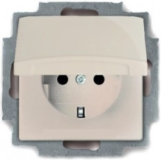 ABB Kontaktligzda 1-v z/a ar zem. ar vāku 92 bēša Basic55