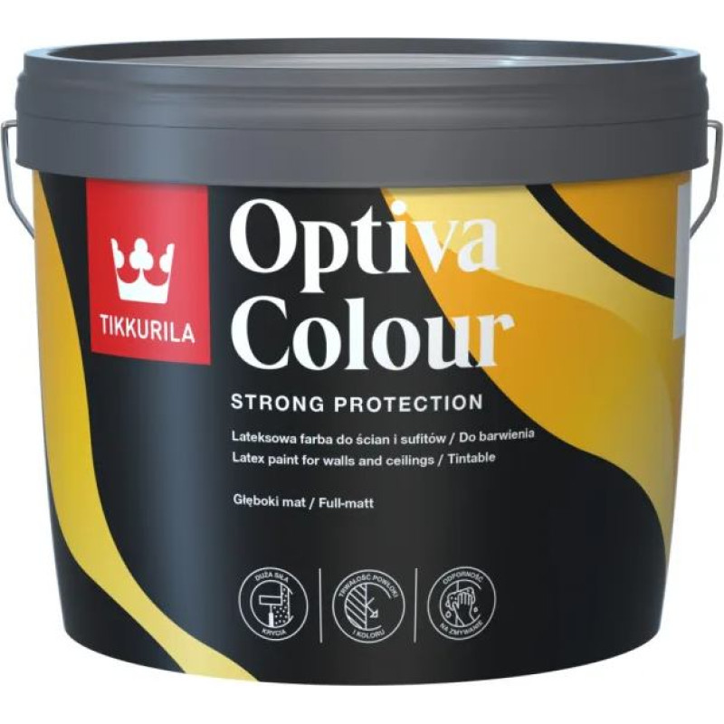 Tikkurila OPTIVA COLOUR sienu un griestu krāsa, noturīga, matēta 9L