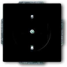 ABB Kontaktligzda 1-v z/a ar zem. kont.aiz. 885 melna matēta Future Linear