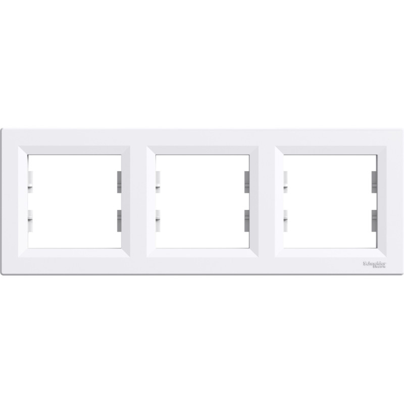 Schneider Electrics Rāmis 3-v horizontāls balts Asfora
