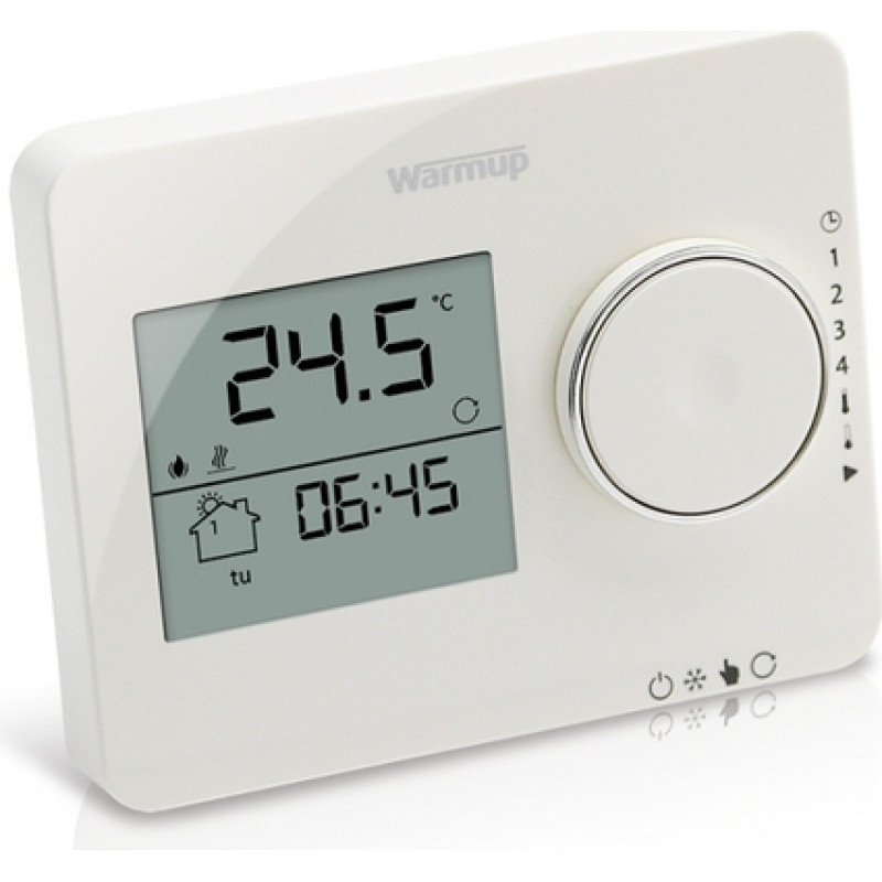 Warmup Tempo&trade; programmējams termostats, porcelāna balts
