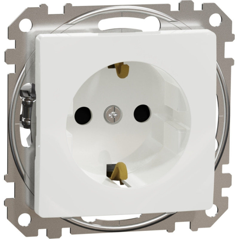 Schneider Electrics Kontaktligzda 1-v z/a (meh.) ar zem. (atsp. term.) balta SEDNA Design