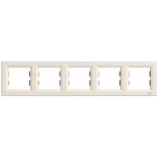 Schneider Electrics Rāmis 5-v horizontāls bēšs Asfora