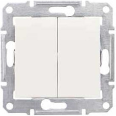 Schneider Electrics Divu taustiņu slēdzis (1+1) z/a (meh.) bēšs SEDNA blist.