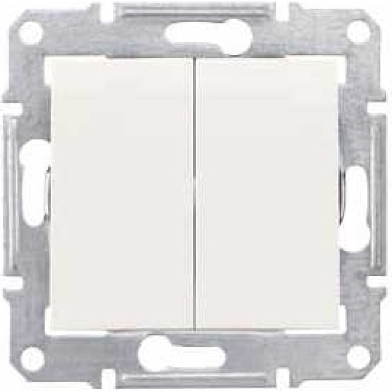 Schneider Electrics Divu taustiņu slēdzis (1+1) z/a (meh.) bēšs SEDNA blist.