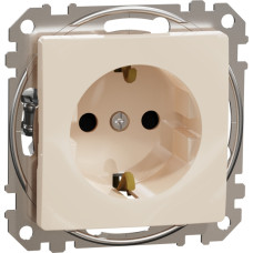 Schneider Electrics Kontaktl. 1-v z/a skr.spail. ar zem. ar kont. aiz. bēša SEDNA Design