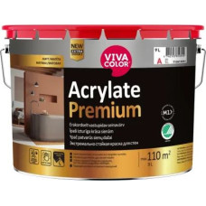 Vivacolor Acrylate Premium mitrumizturīga iekšdarbu krāsa ar pretpelējuma piedevām, matēta 0,9L
