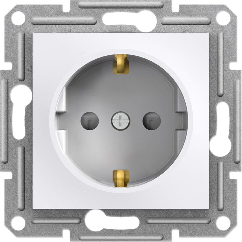 Schneider Electrics Kontaktligzda 1-v z/a ar zem. bēr. aiz. balta IP20 Asfora