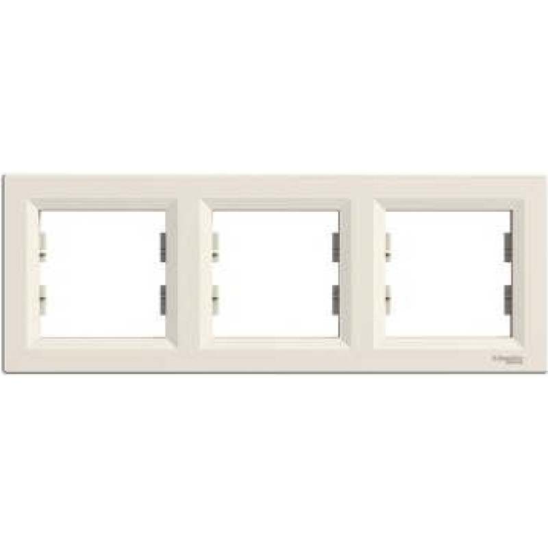 Schneider Electrics Rāmis 3-v horizontāls bēšs Asfora