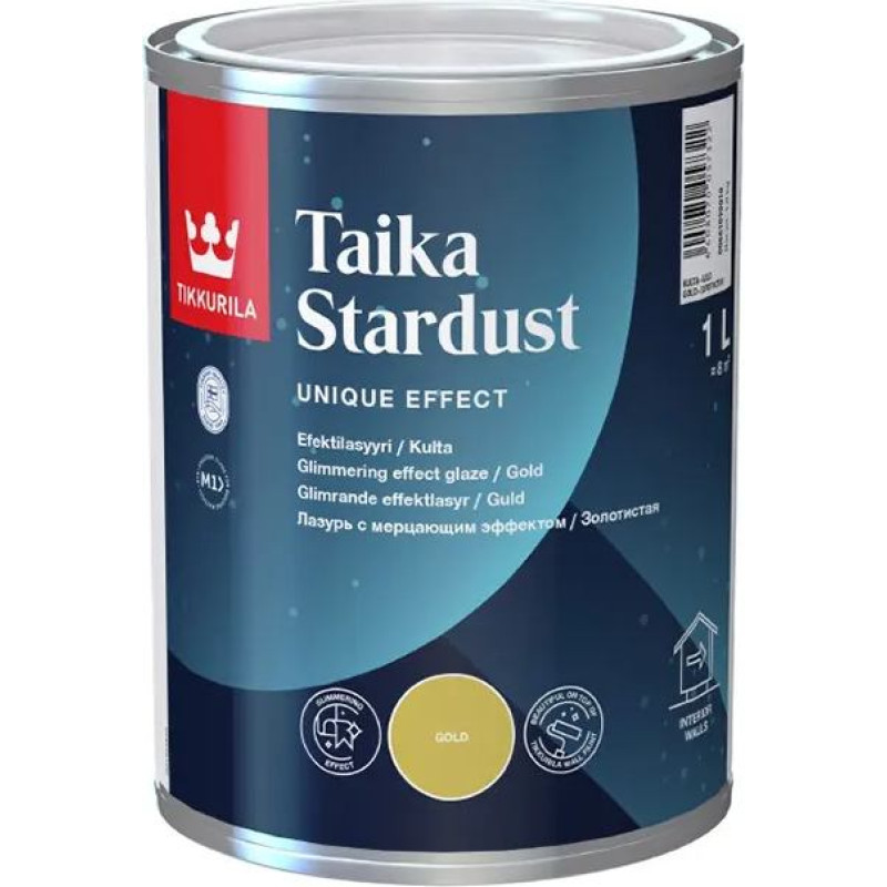 Tikkurila Taika Stardust Gold caurspīdīga, pilnīgi matēta efektlazūra, zelta, 1L