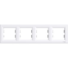 Schneider Electrics Rāmis 4-v horizontāls balts Asfora