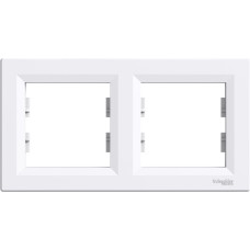 Schneider Electrics Rāmis 2-v horizontāls balts Asfora