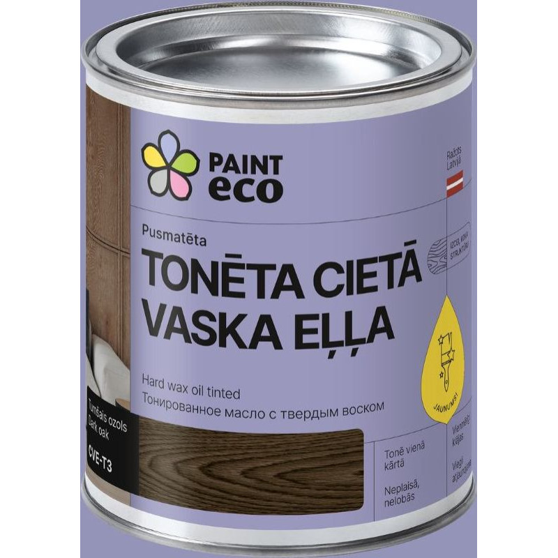 Paint Eco Cieto vasku eļļa, tonis: T3 Tum&scaron;ais ozols 2,5L