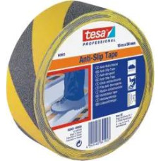 Tesa Anti-Slip Pretslīdes lente melna/dzeltena, 50mm,15m