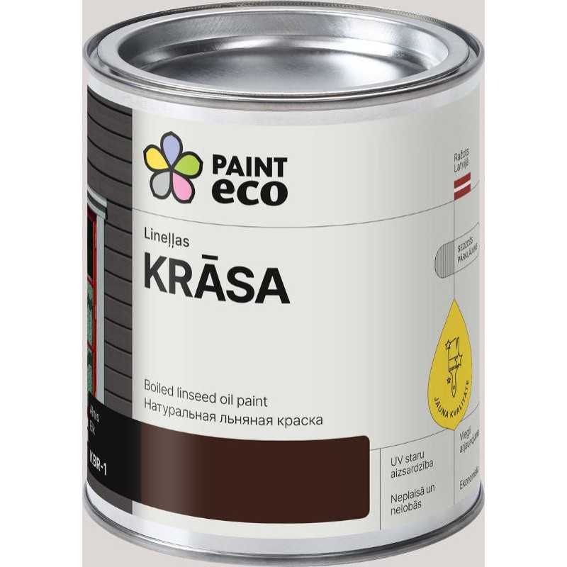 Paint Eco Lineļļas pernicas krāsa, tonis: Alnis  2,5L