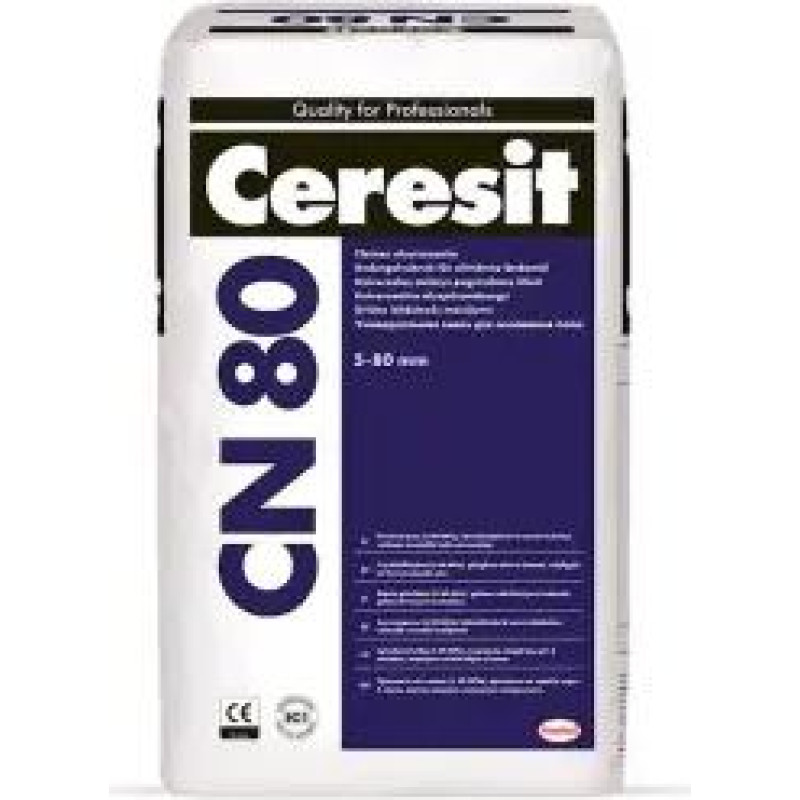 Ceresit CN 80 Ātri sacietējo&scaron;a java grīdām, 5&ndash;80 mm 40mpa, 25kg