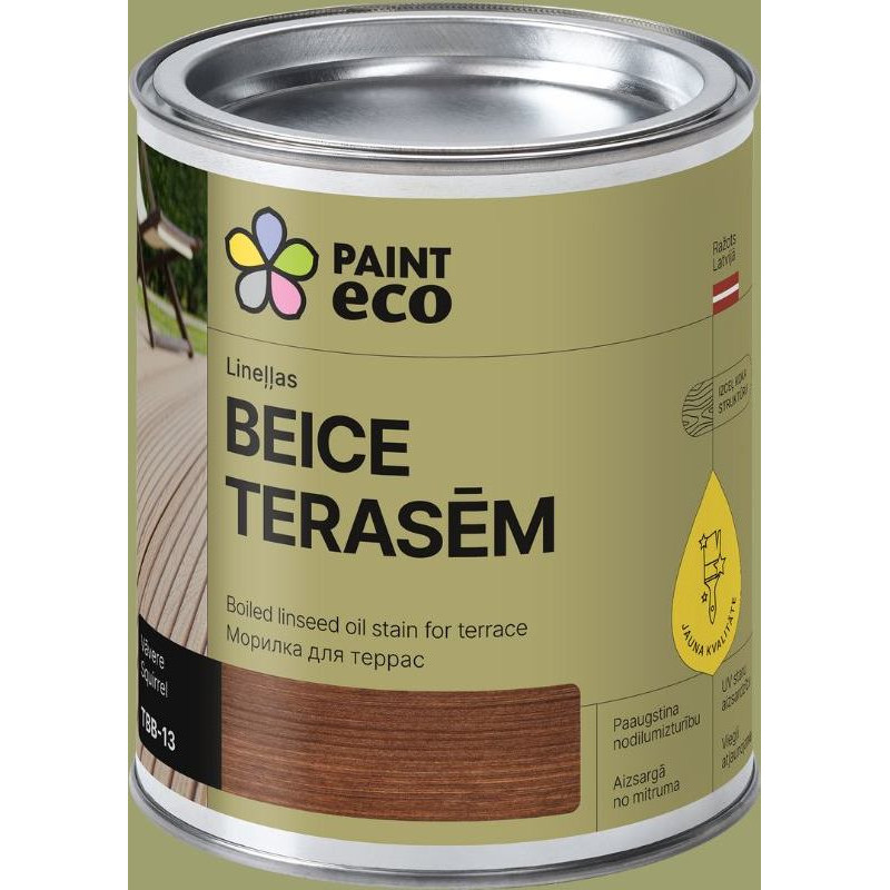 Paint Eco Lineļļas beice terasēm, tonis: Vāvere 10L