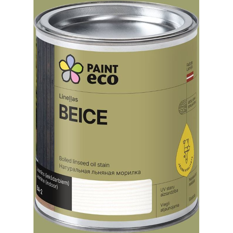Paint Eco Lineļļas beice, tonis: Jasmīns 2,5L