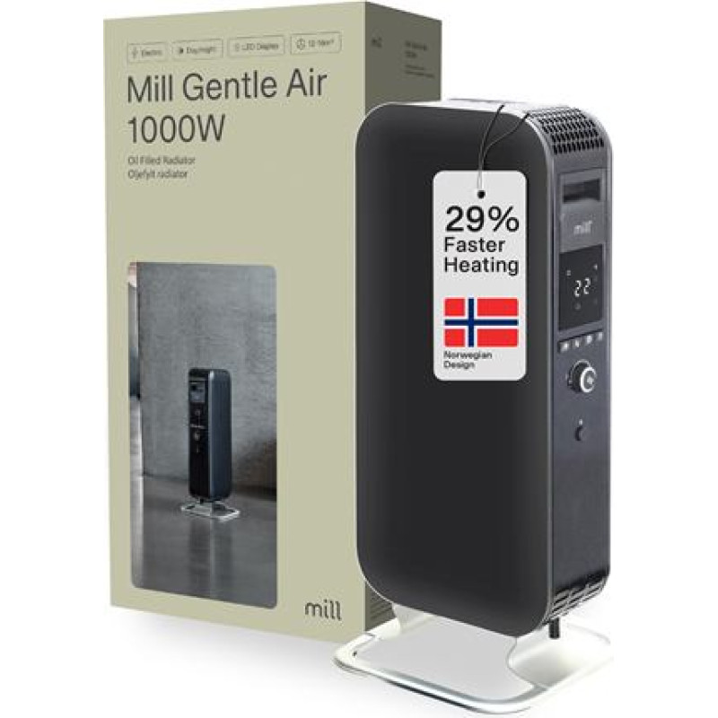Eļļas sildītājs Mill AB-H1000DN, 1000 W, 16 m²
