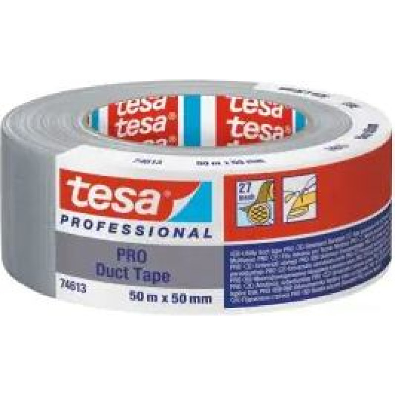 Tesa PRO 74613 cauruļvadu līmlente, pelēka, 50mm x 50m