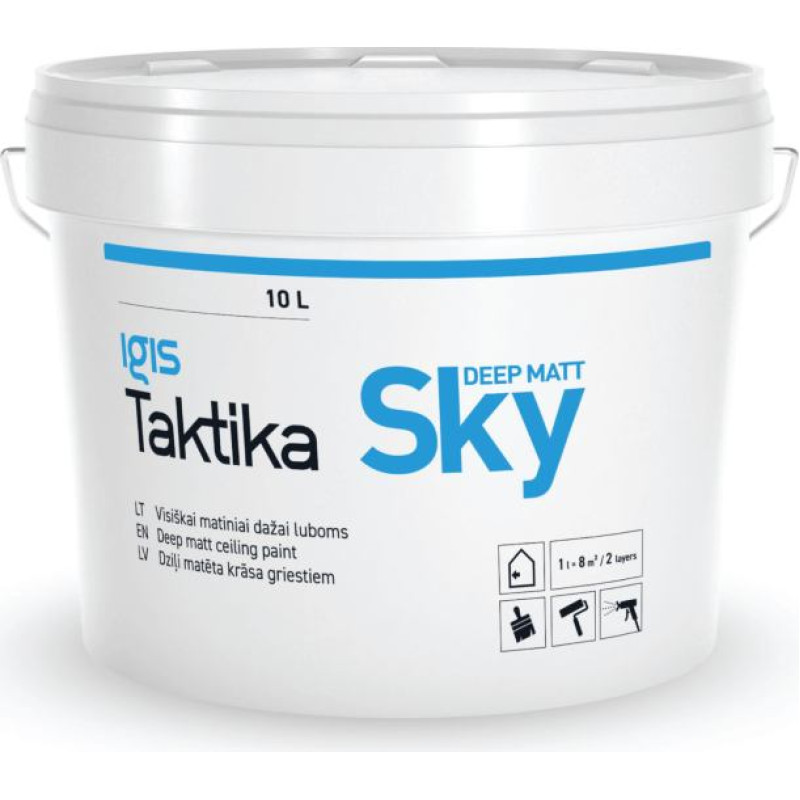 Igis Krāsa dziļi matēta griestiem TAKTIKA SKY 10L