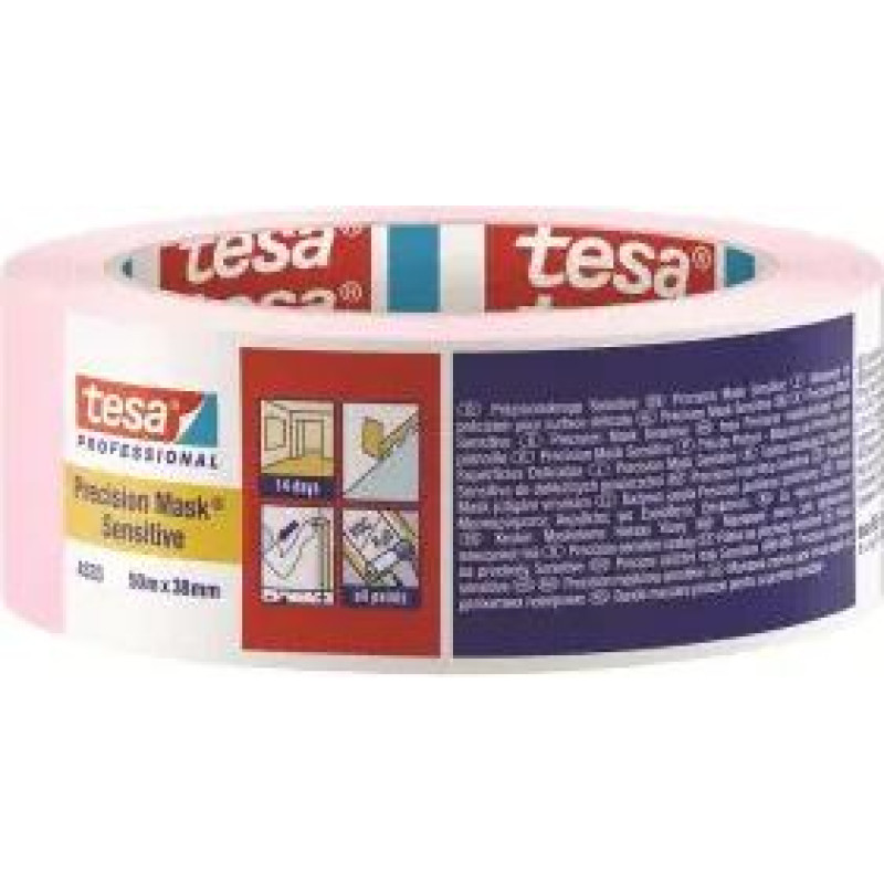 Tesa 4333 Precision Mask Sensitive krāsotāju lente, rozā, 30mm x 50m