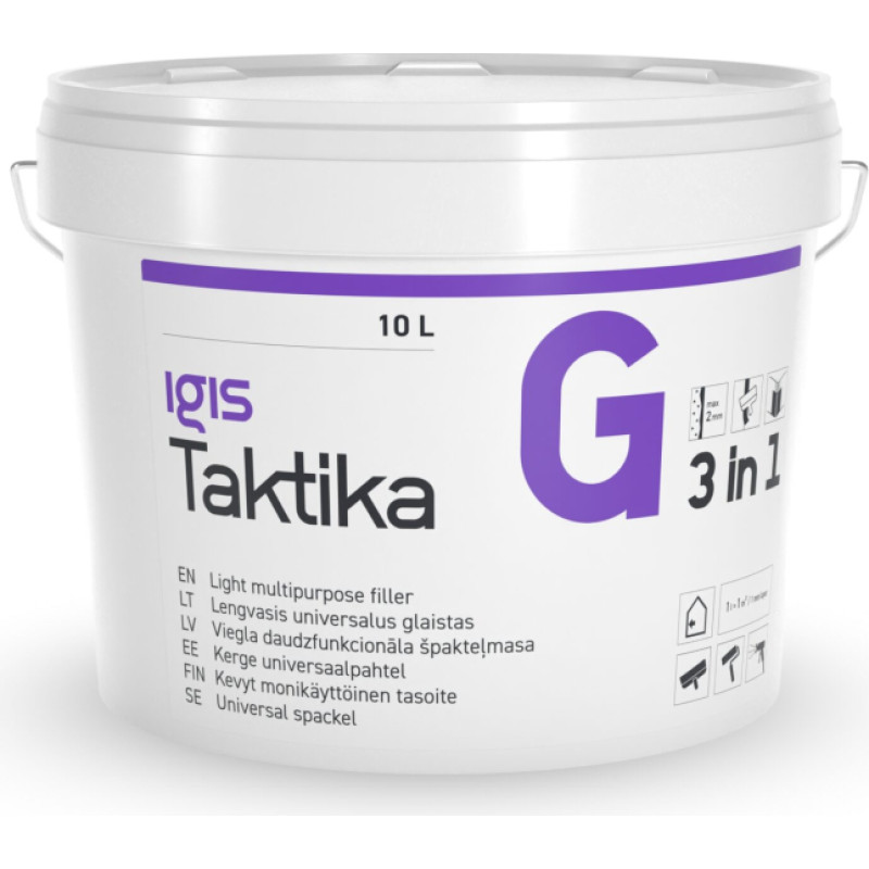 Igis Taktika G daudzfunkcionāla špakteļmasa 10L spainis