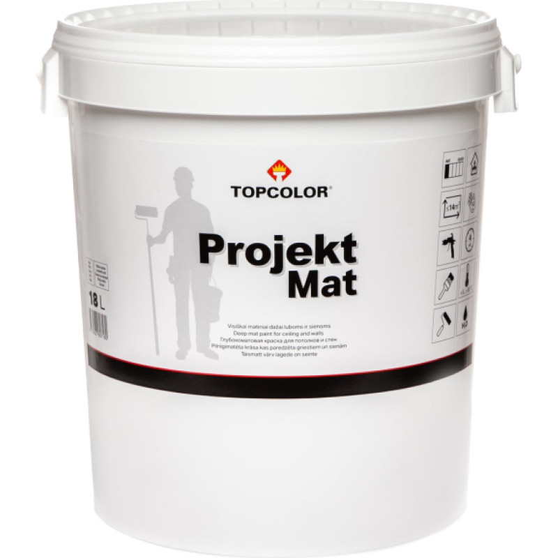 Topcolor Projekt MAT 3L iekšdarbu krāsa