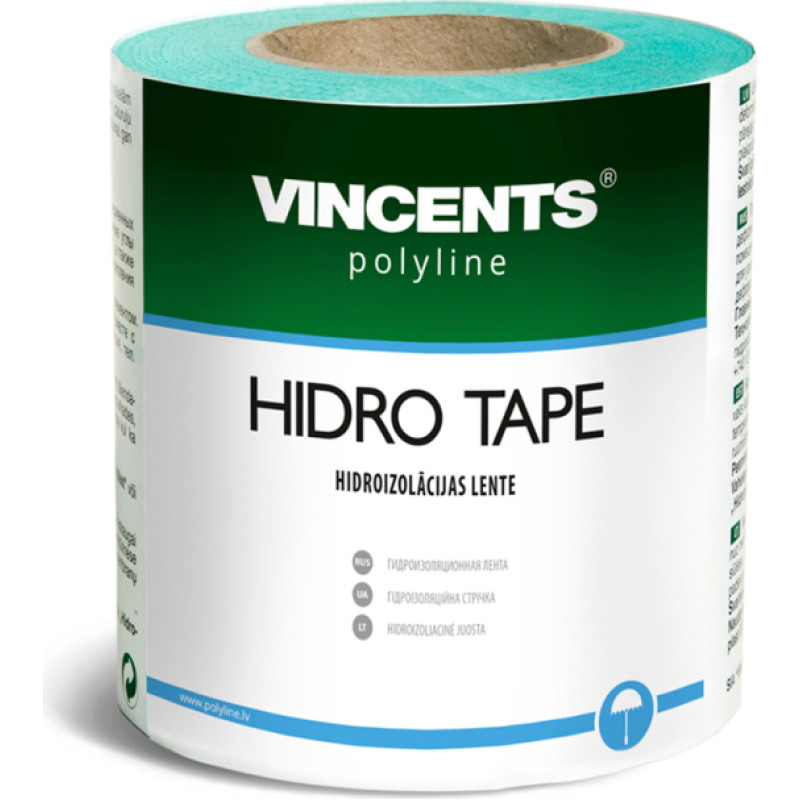 Vincents Polyline HIDROTAPE hidroizolācijas lente 10cm x 25m
