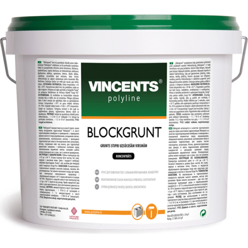 Vincents Polyline BLOCKGRUNT grunts stipri uzsūcošām virsmām 25kg