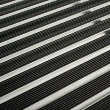 ACO Vario Gumijots kājslauķis, iestrādāts alumīnija joslās, melns, 100x50cm