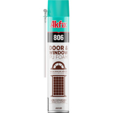 Akfix 806 Door & Window poliuretāna putas ar trubiņu 750ml