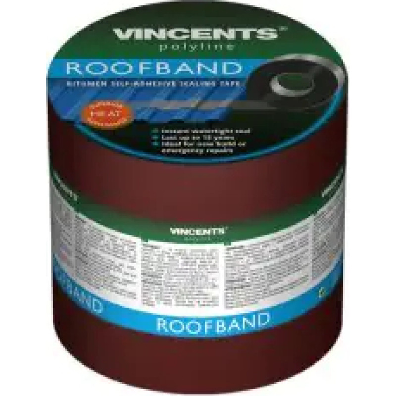 Vincents Polyline Roofband Bitumena blīvējoša lente Terra 20cm x 3m