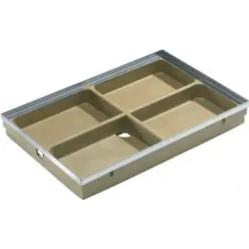 ACO Vario polimērbetona vanniņa, cinkotā tērauda apmale, 75x50cm