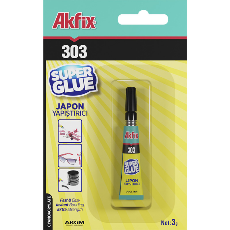 Akfix 303 Super Glue, superlīme 3g