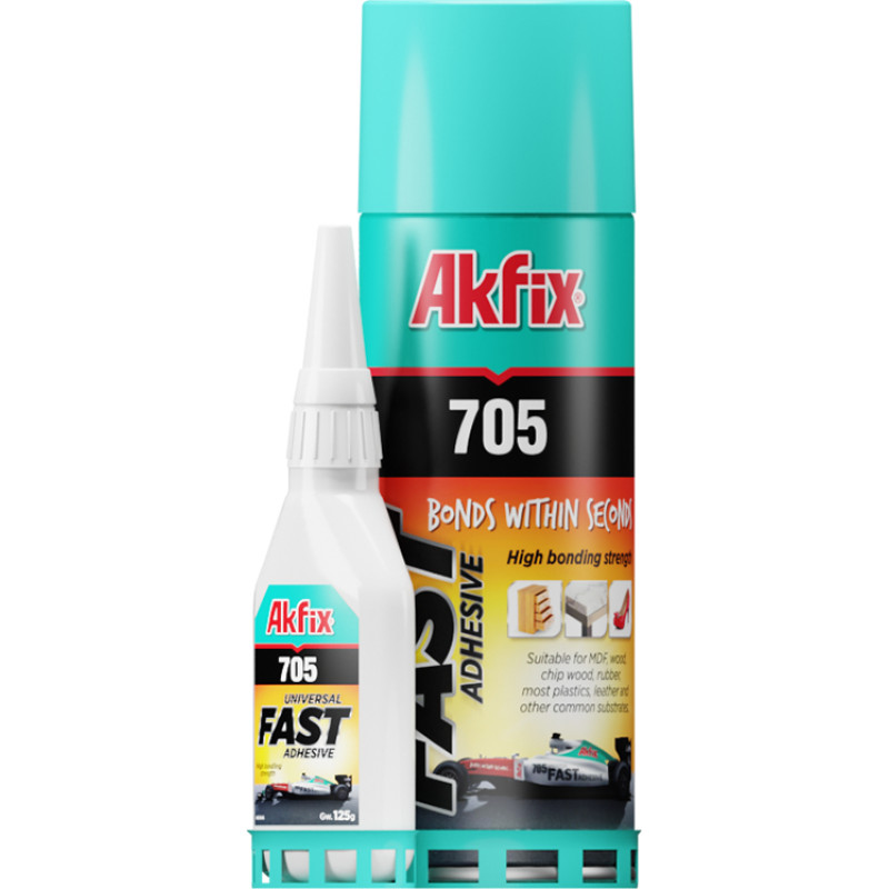 Akfix 705 universālā ātri cietējošā līme ar aktivatoru 200ml