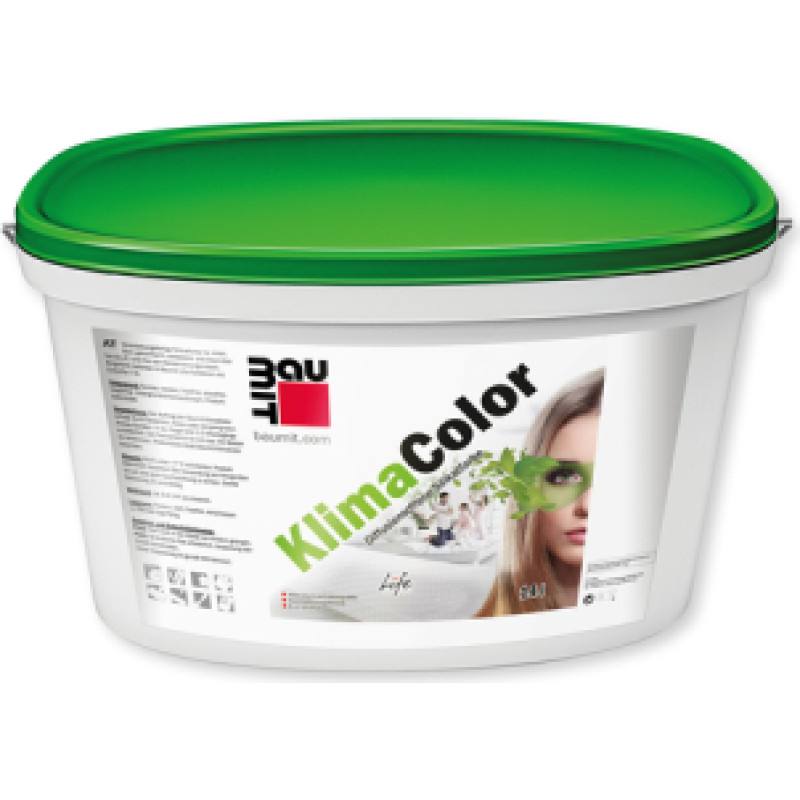 Baumit KlimaColor, 14L, ūdens tvaiku caurlaidīga silikāta krāsa iekšdarbiem