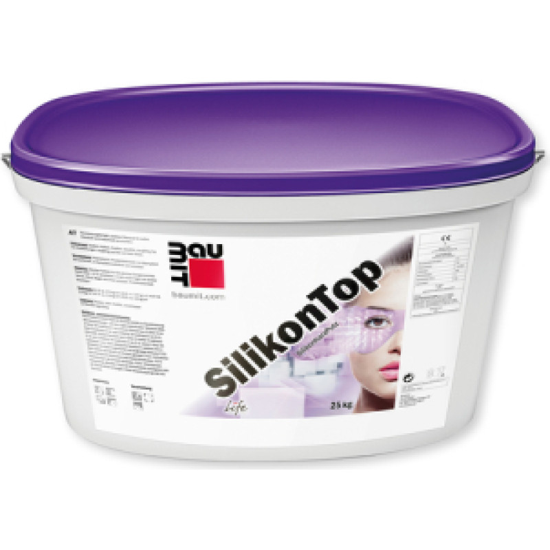 Baumit SilikonTop, 1.5 mm biezpienveida, 25kg, plānkārtas silikona sveķu dekoratīvais apmetums