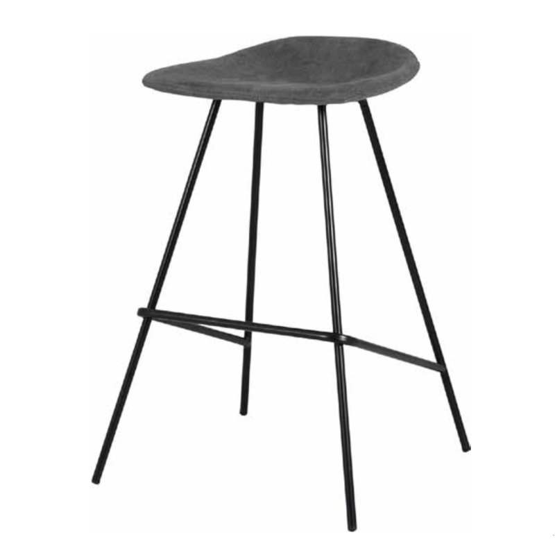 Tenzo Ted bāra krēsls, augstais bez atzveltnes, granīta pelēks (Granite Grey)